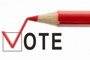 VOTE (red pencil V in checkbox)