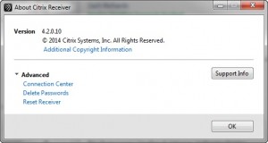 Citrix About window new