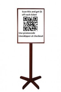 QR Code on Stand